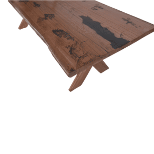 Mesa Prancha Única resinada Pés de X 2.5M - Imagem 4